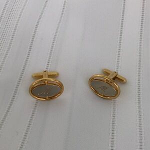 Vtg Hickok Initial M Monogram Cufflinks